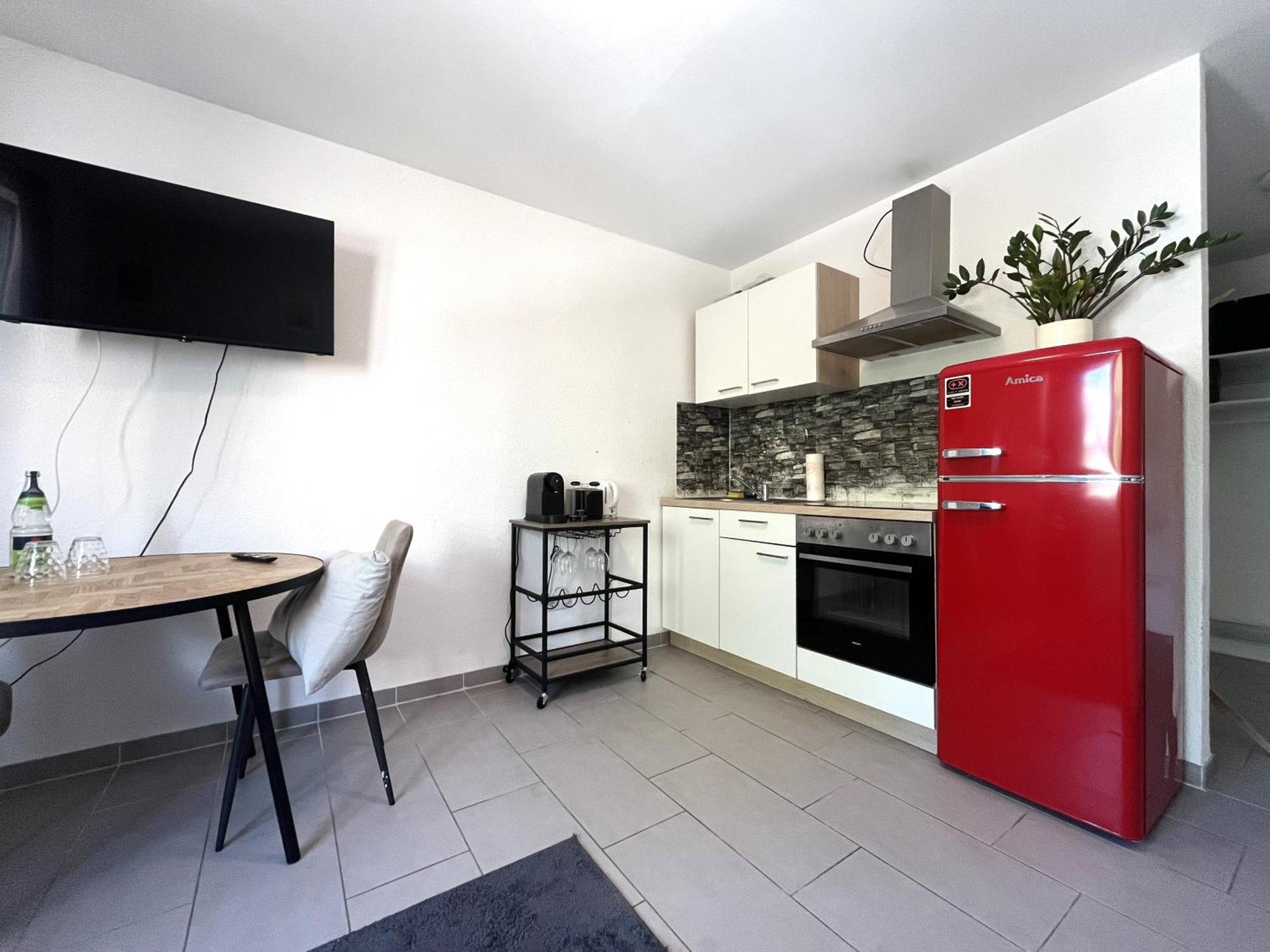 Simplex Apartments Am Europaplatz Karlsruhe Oda fotoğraf
