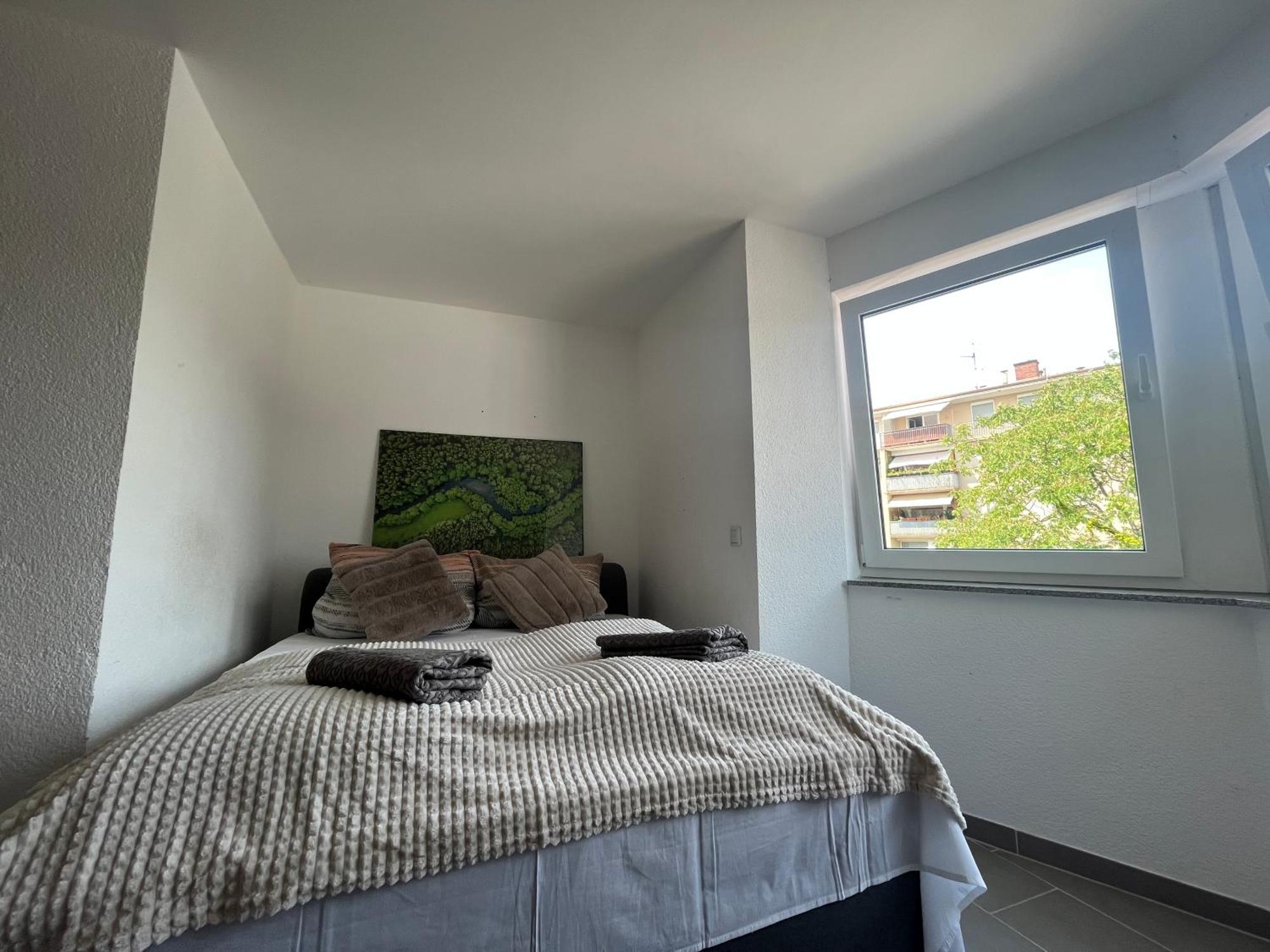 Simplex Apartments Am Europaplatz Karlsruhe Oda fotoğraf