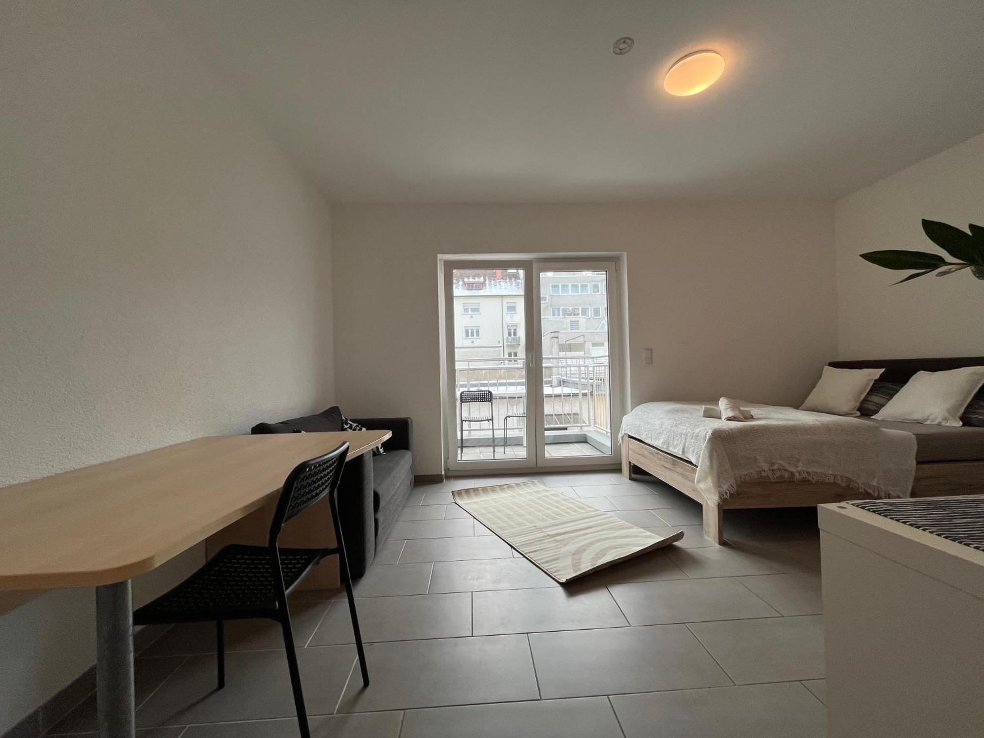 Simplex Apartments Am Europaplatz Karlsruhe Oda fotoğraf