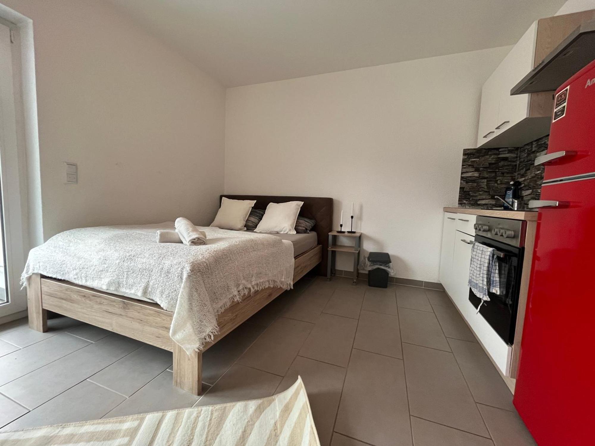 Simplex Apartments Am Europaplatz Karlsruhe Oda fotoğraf